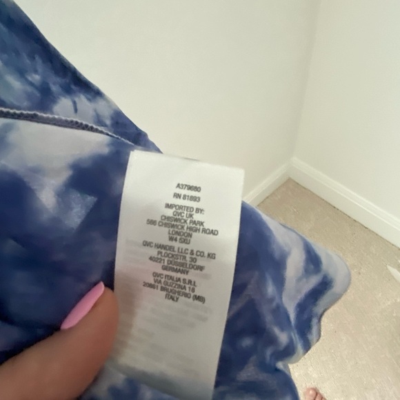 LOGO by Lori Goldstein Woven Lavender Tie Dye Vest w Print Cotton Panel XXS - Picture 12 of 14